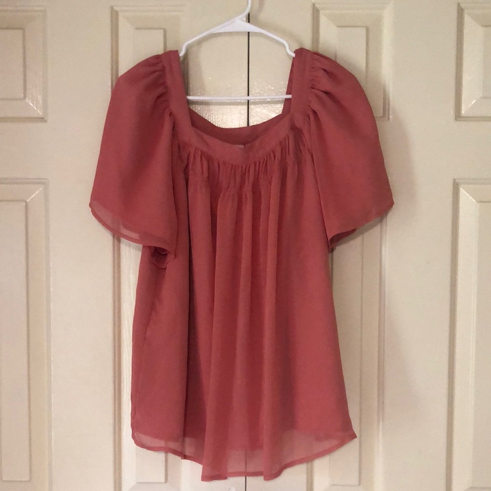 Elegant Coral Women's Top